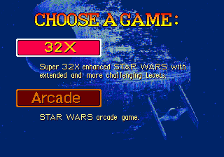 Star Wars Arcade Title Screen